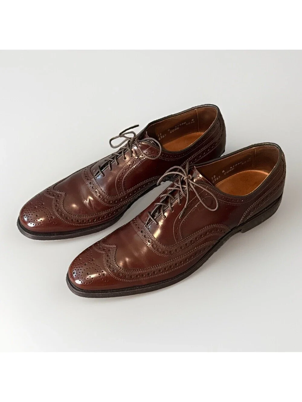 Excellent Condition | Allen Edmonds | Brown Leather Wingtip McKallister Size 12A